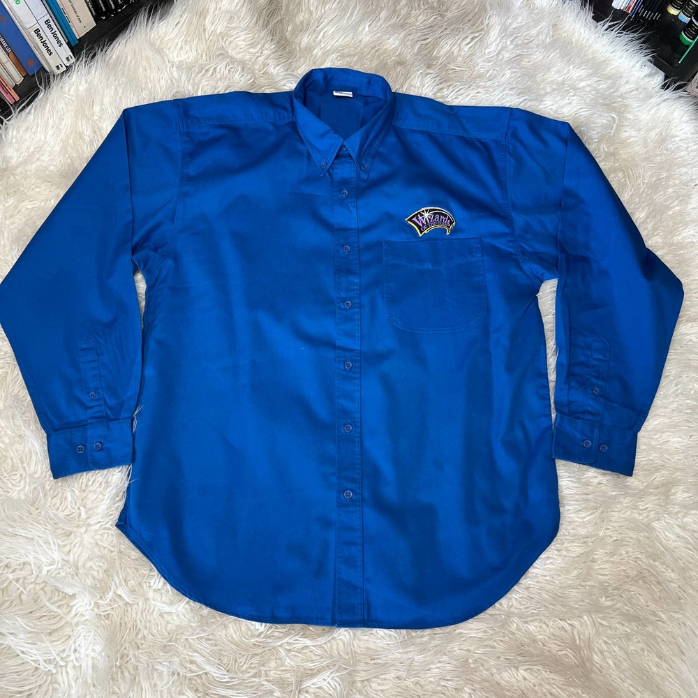 Vintage Wizards of the Coast Mens Button Down Shirt Size L